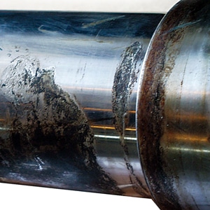 Wasser im Öl, Korrosion Welle