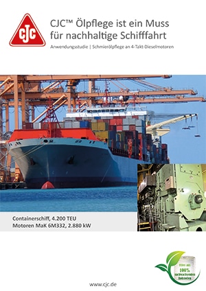 Schmierölpflege, 4-Takt-Dieselmotor, Containerschiff, ASMA1019 Anwendungsstudie Schmierölpflege 4-Takt-Dieselmotor