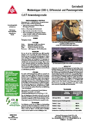 Anwendungsstudie, Getriebeöl, Feinfiltration und Spülung Differenziale, Planetengetriebe Anwendungsstudie, Getriebeölfilter, Differenziale, Planetengetriebe