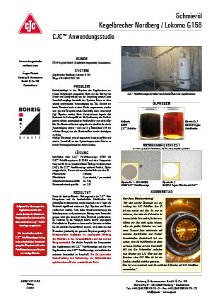 Anwendungsstudie, Schmieröl-Filtration, Kegelbrecher Nordberg Lokomo Anwendungsstudie, Schmieröl-Filtration, Kegelbrecher Nordberg Lokomo