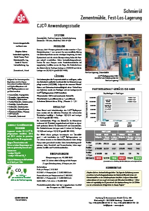 Anwendungsstudie, Schmieröl pflegen, Fest-Los-Lagerung, Zementmühle Anwendungsstudie, Schmieröl pflegen, Fest-Los-Lagerung, Zementmühle