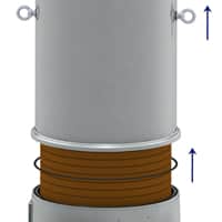 Dismantle filter dome, replace filter insert 38/-