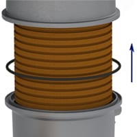 Togliere la campana del filtro, sistema di manutenzione dell'olio CJC 27/-