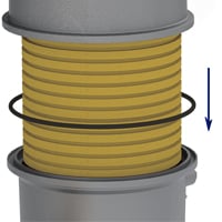 Place filter dome, replace CJC Fine Filter Insert