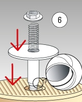 Assemble spring sleeve, compression spring and tightening nut.