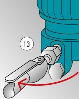 Open valve on oil inlet