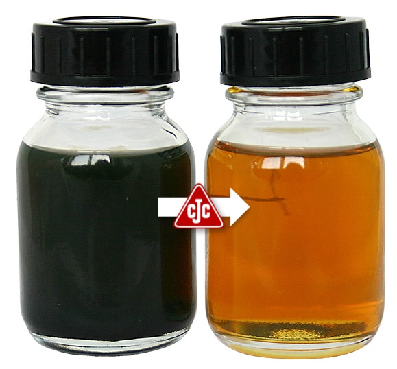 CJC® Ölpflege und Fluidpflege, Ölproben vorher-nachher