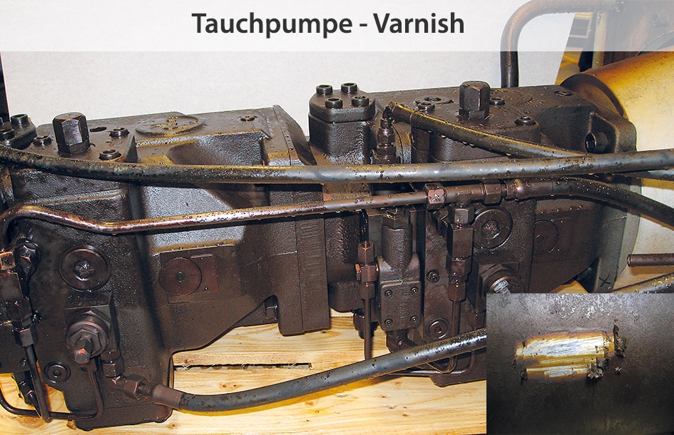 Fluidpflege und Filtration in Hydrauliksystemen, Varnish an Pumpen vermeiden