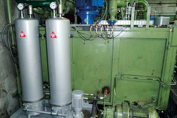 Hydrauliköl filtern im Nebenstrom Schmiedepresse, Hydraulikaggregat, CJC Nebenstromfilter