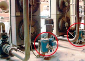 hydrauliköl filtern im nebenstrom bei keramikpressen, cjc nebenstromfilter 15/25 installiert an keramikpressen