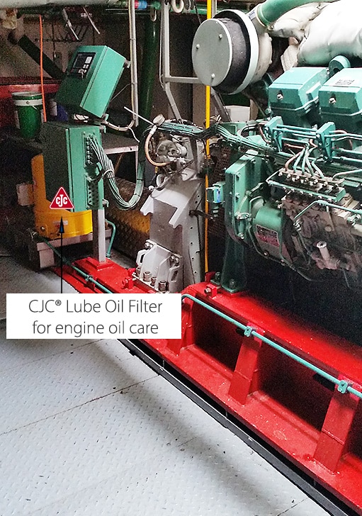gas engine with cjc lube oil filter