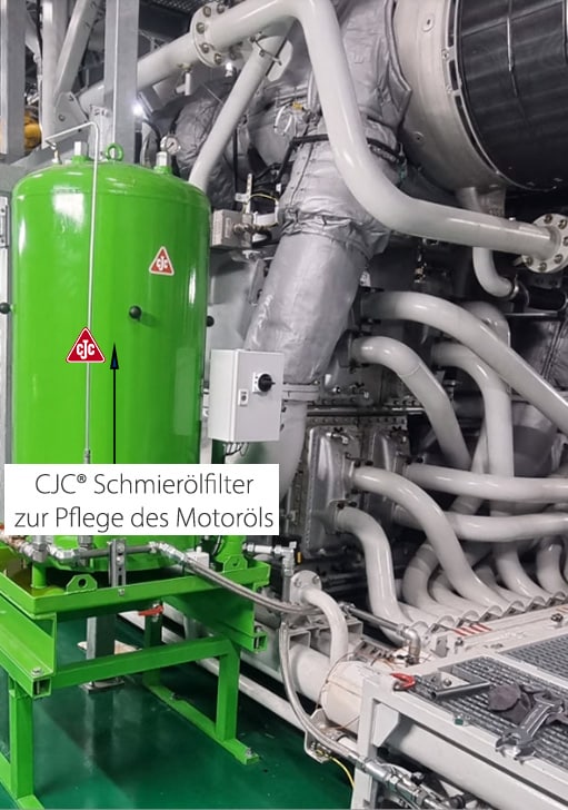 gasmotor mit cjc schmierölfilter