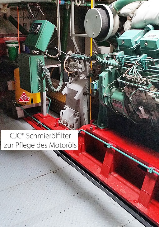 gasmotor mit cjc schmierölfilter