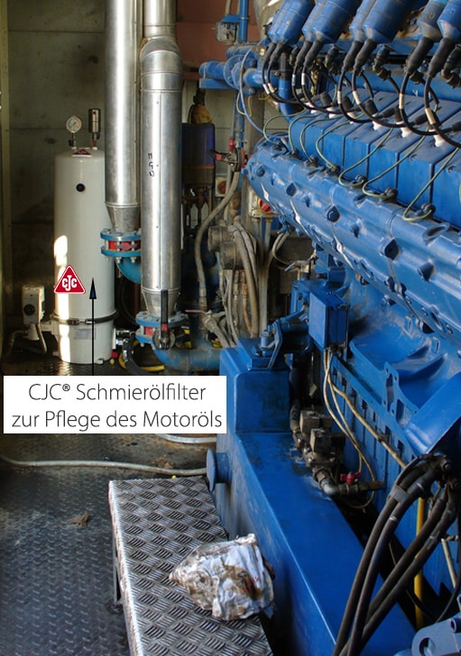 gasmotor mit cjc schmierölfilter