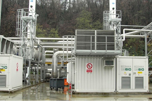Gasmotorenöl Feinfiltration, Biogasanlage mit Jenbacher Gasmotor