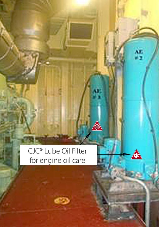 lube oil filtration, marine diesel engines with cjc lube oil filter