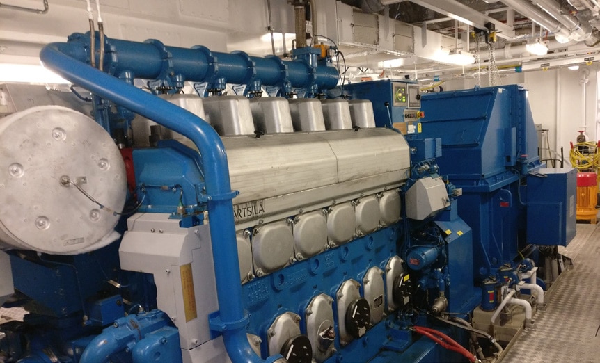 Dual-fuel engine Wärtsila 6L20DF, 1560 kW lubricant care, cjc lube oil filter installed at dual-fuel engine, 4-stroke