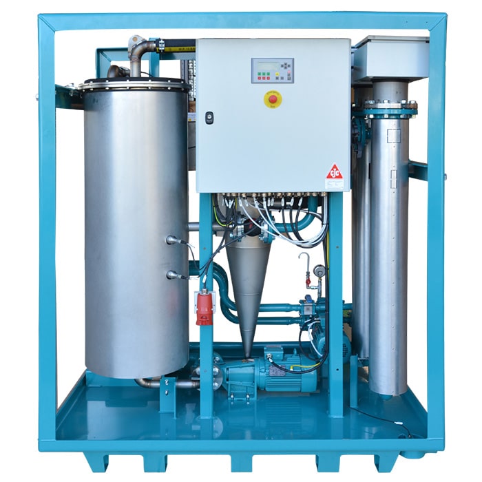 Desorber D40, desorption, separation of water from oil, water separation