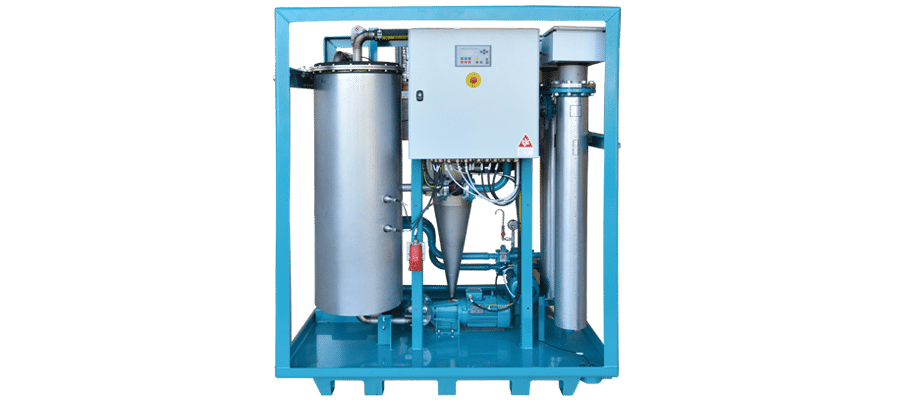 Desorber D40, desorption, separation of water from oil, water separation