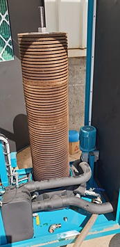 Filterwechsel bei Varnish Removal Unit, Turbinenölpflege, gasturbine, gud-kraftwerk